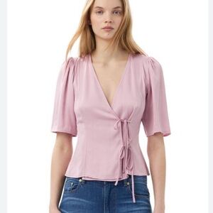 GANNI wrap blouse